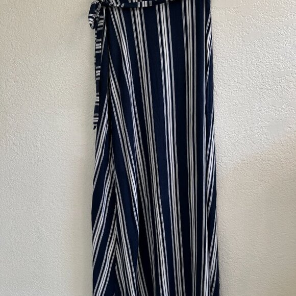 Show Me Your Mumu‎ Women's Navy Stripe Wrap Maxi Skirt Small - Picture 6 of 8